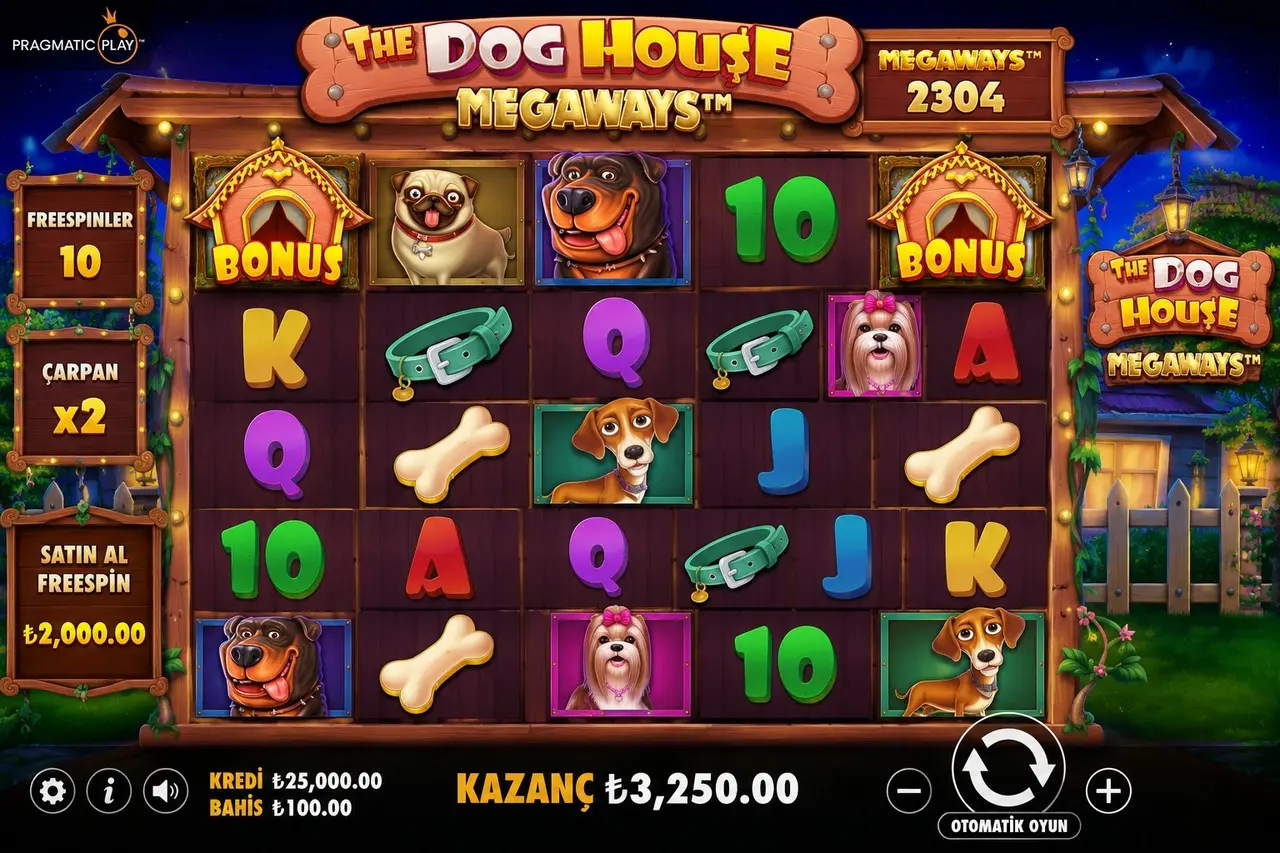 Dog House Megaways slot oyunu kapak görseli