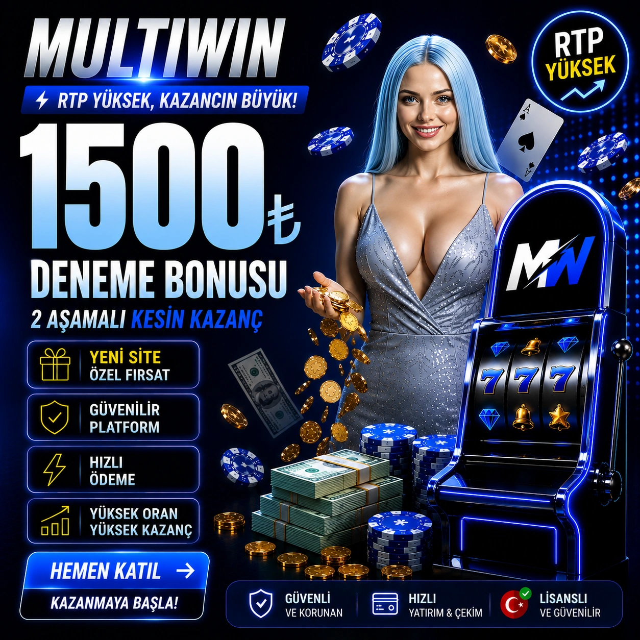 MultiWin 1500 TL deneme bonusu sponsor kampanyası