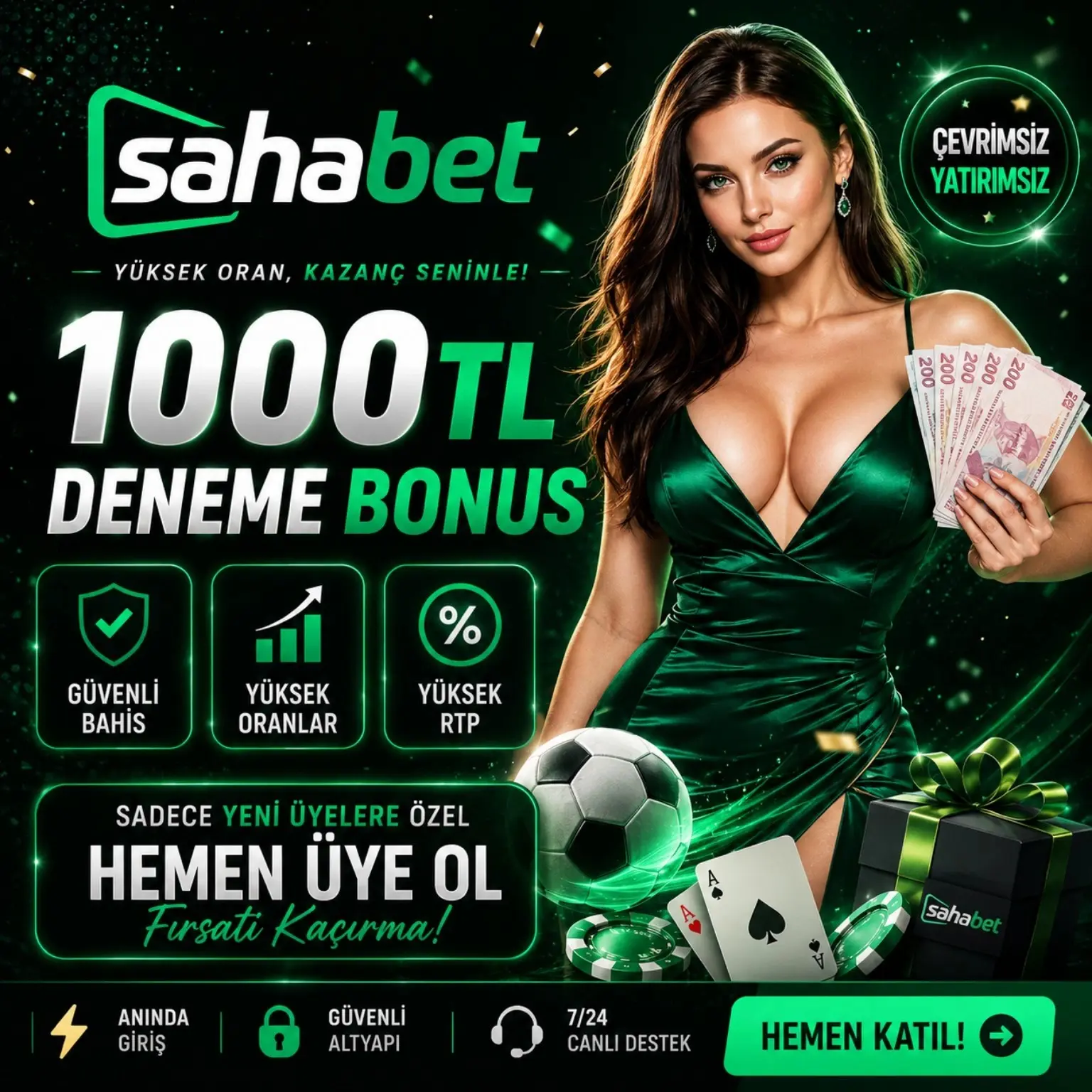 Sahabet 1000 TL deneme bonusu sponsor kampanyası